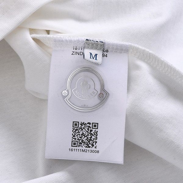 お洒落に♪モンクレール パロディ コットン 半袖 Tシャツ ホワイト mom02543